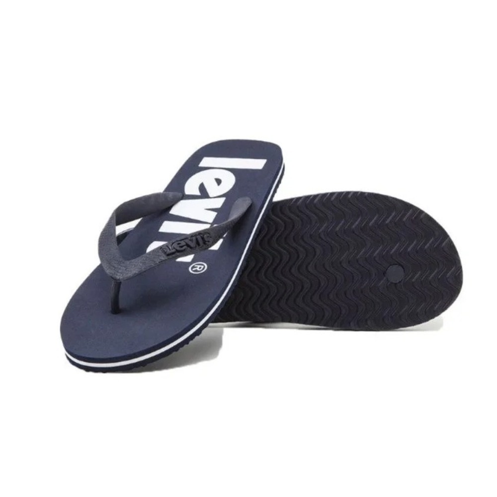 Levi's Men's D6565-0004 Dixon Poster flip flops Blue Size 5.5